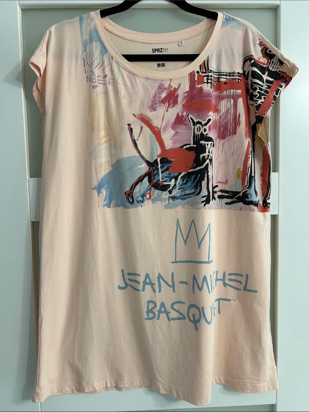 Jean-Michel Basquiat Pink Graphic Cotton Tunic . Size XL.  30” long